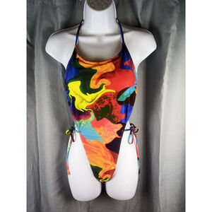 Multi-Color One Piece Swimsuit Size S